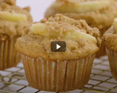 Muffin à l'avoine tarte aux pommes