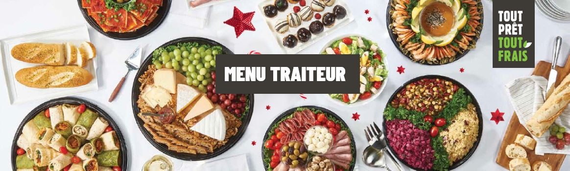 Tout prêt tout frais - Menu traiteur