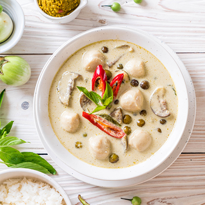 Velouté au crabe et au lait de coco