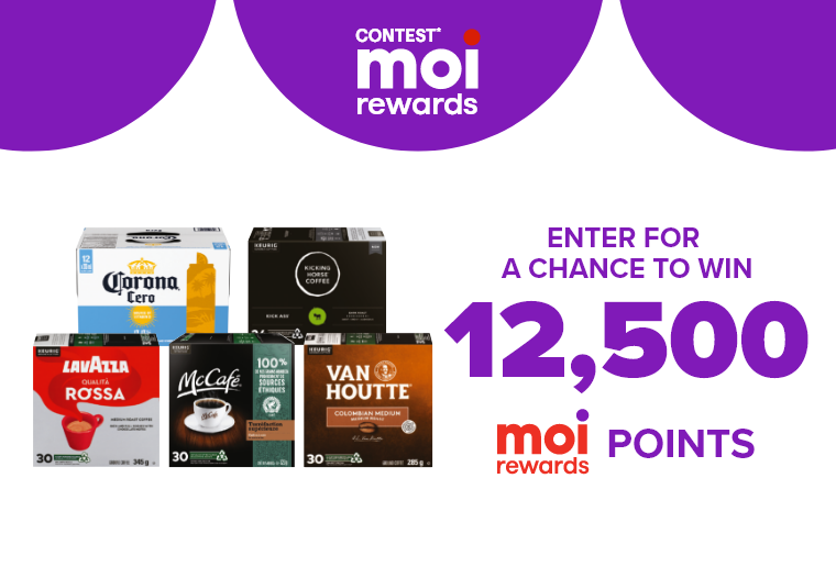From October 16th to October 22nd, 2025, enter for a chance to win* 12,500 Moi Rewards points.