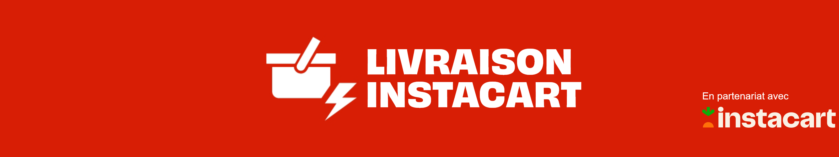 Livraison Instacart en partenariat avec Instacart