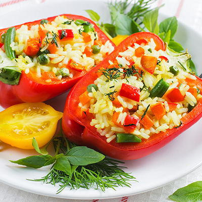 Poivrons farcis à la viande hachée