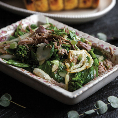 Salade de fenouil, rapini & canard confit