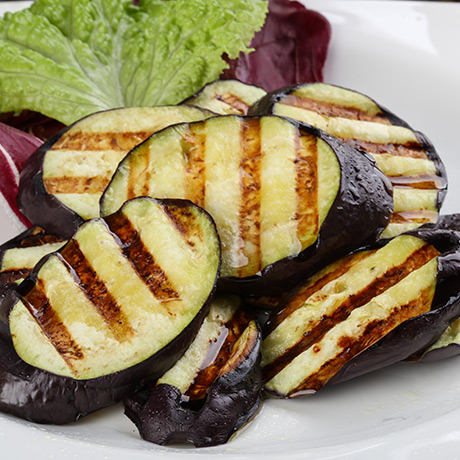 Salade d'aubergine et courgettes grillées