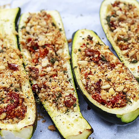 Courgettes farcies aux lentilles