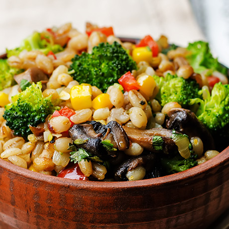 Barley vegetable salad