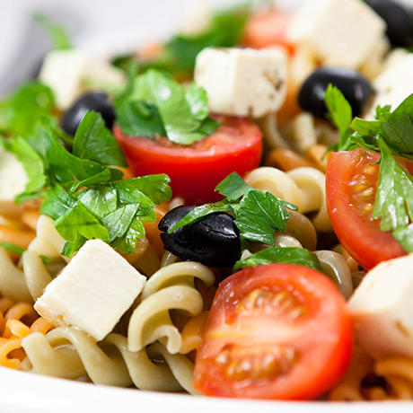 Pasta Salad with Vegetables and Fetos