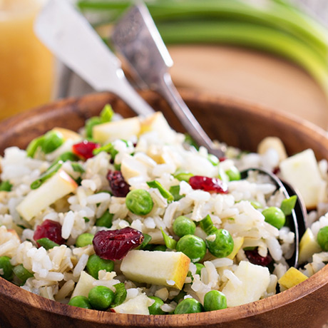 Brown and Wild Rice, Walnut and Dried Cranberry Salad