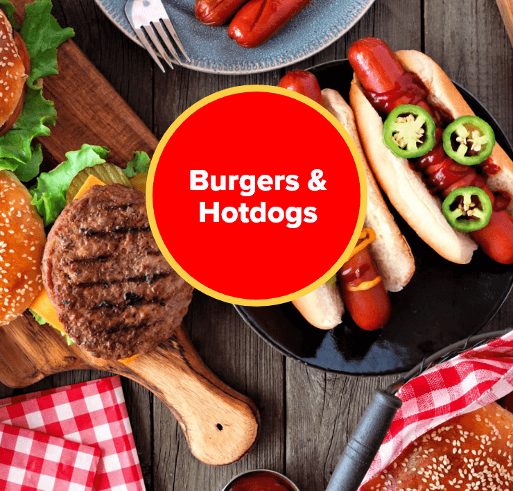 Burgers & hotdogs