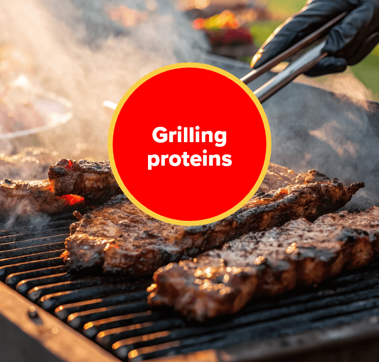 Grilling proteins