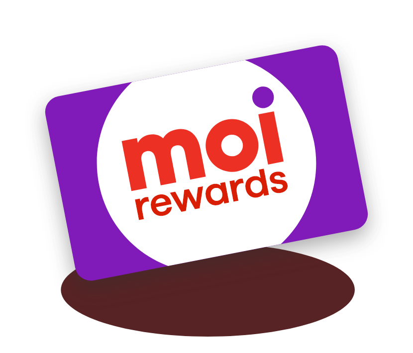 Add your Moi card & redeem points at checkout