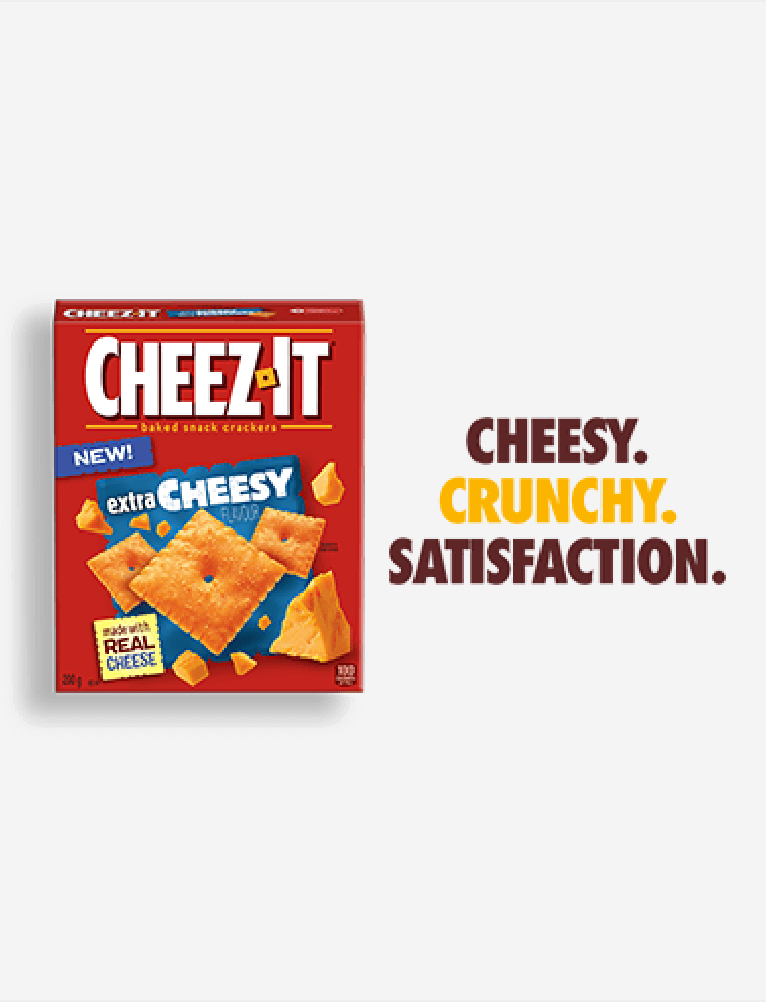 Cheesy. Crunchy. Satisfaction.