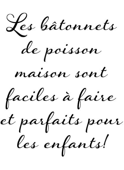 Les bâtonnets de poisson maison sont faciles à faire et parfaits pour les enfants!