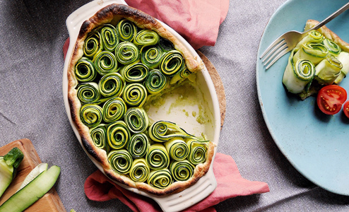 La courgette en tarte spiralée