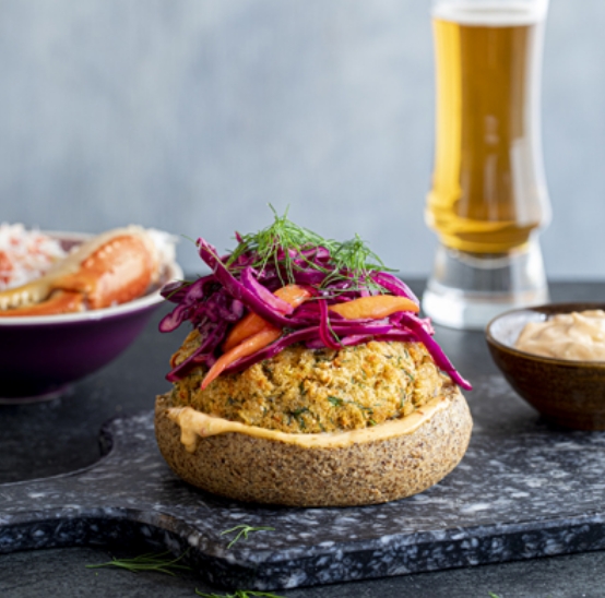 Hamburger au crabe des neiges épicé
