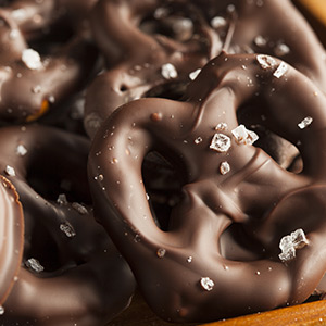 Les bretzels au chocolat