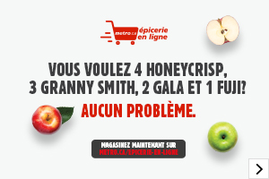 Vous voulez 4 honeycrisp, 3 granny smith, 2 gala et 1 fuji? Aucun problème. Magasinez maintenant sur metro.ca/epicerie-en-ligne