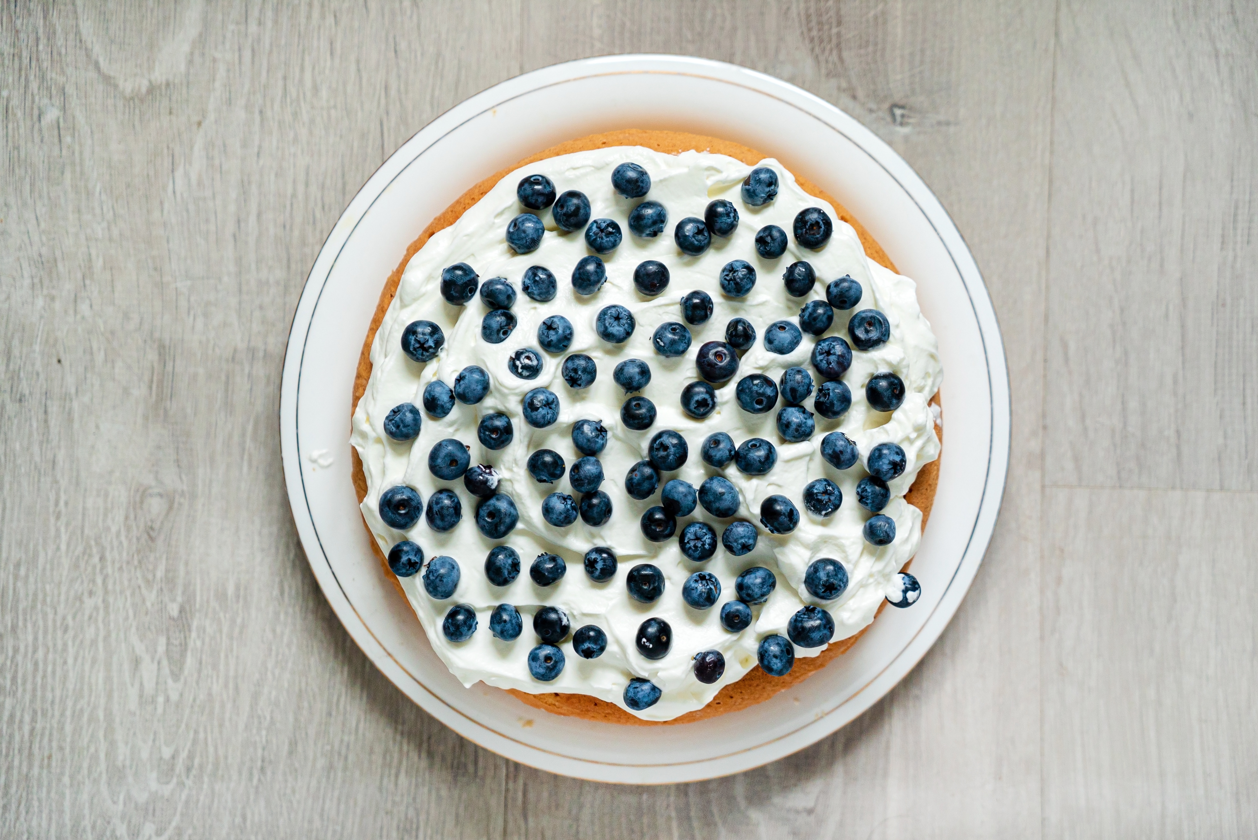 Gâteau aux bleuets, citron et miel