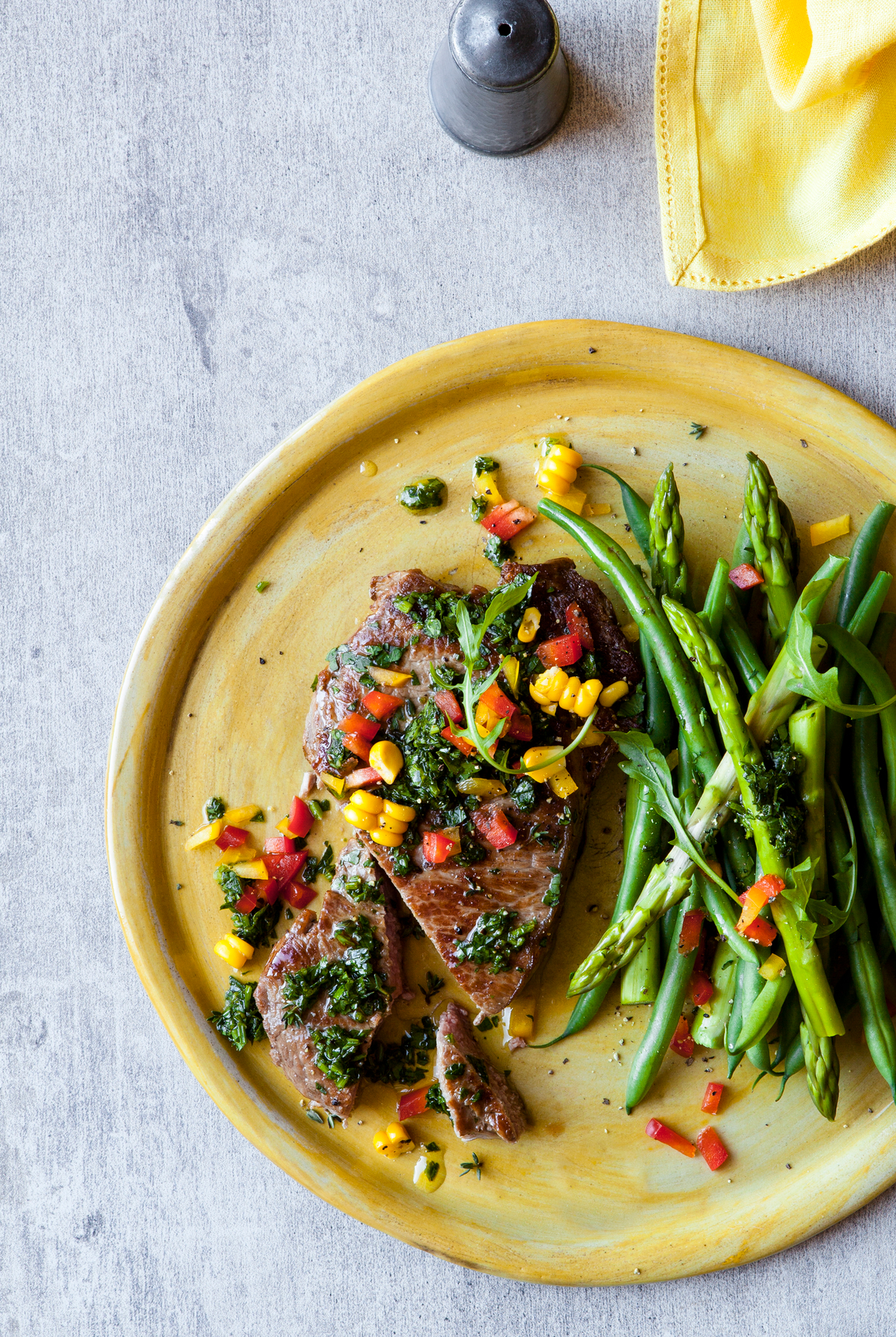 Top Sirloin Steaks with Coriander and Green Pepper Butter