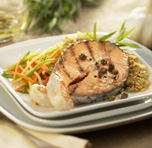 Grilled Tarragon Marinated Salmon Steaks