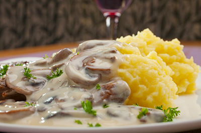 Escalopes de veau à la crème de champignon