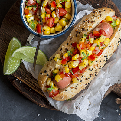 Hot-Dog Veggie tex-mex