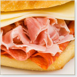 Sandwich au jambon sur muffins anglais