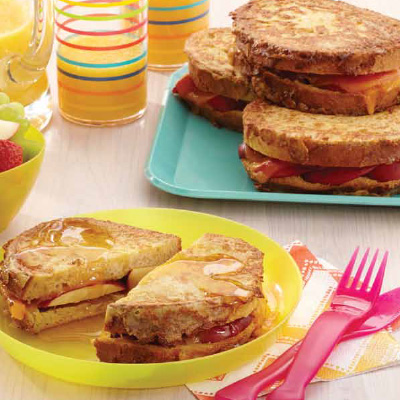 Apple and Cheddar French Toast Sandwich