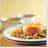 Mini sweet and spicy carrot flans