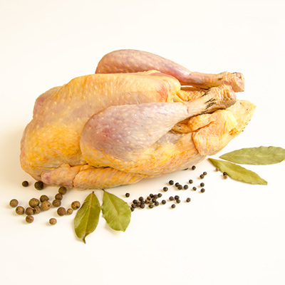 Stuffed roasted guinea fowl with dried fruits