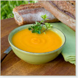 Potage de carottes parfumé à la tangerine