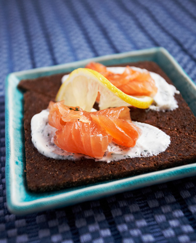 Pumpernickel au saumon gravlax