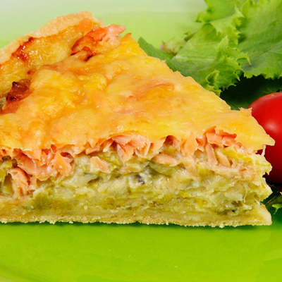 Salmon and Leek Quiche