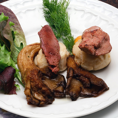 Rognons de veau aux champignons pleurotes et au poivre vert