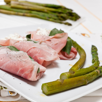 Roulades de jambon aux asperges