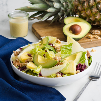 Salade d'avocat et d'ananas