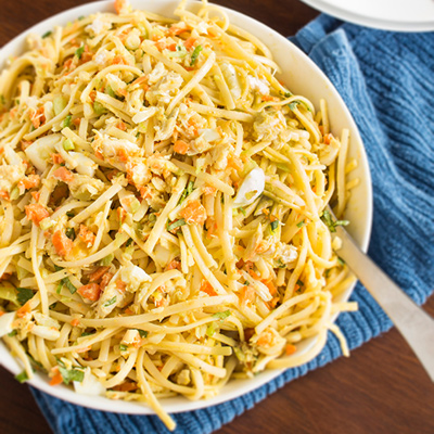 Salade de chayotte, céleri et chou chinois