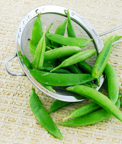 Salade de pois mange-tout et vinaigre de vin