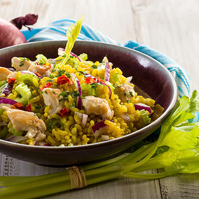 Salade de riz thaï au poulet