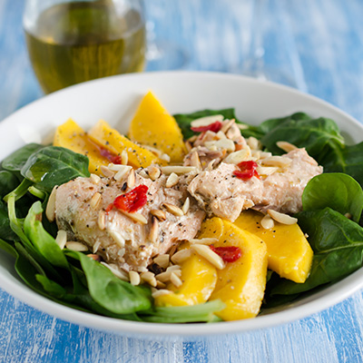 Salade de saumon à la mangue