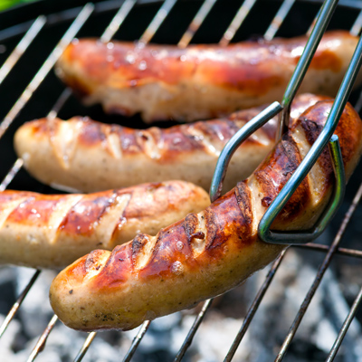 Saucisses européennes, sauce barbecue