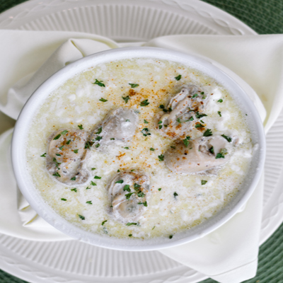 Oyster Soup with Saffron