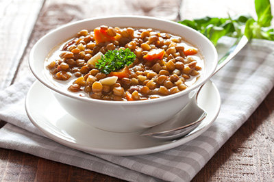 Soupe de lentilles et saucisses (Zuppa Di Lenticchie Con Salsicce)