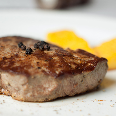 Tournedos de porc, sauce à la mangue