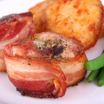 Tournedos de poulet, sauce légère aux poireaux