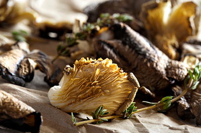 Emu Thigh Steaks with Oyster Mushrooms