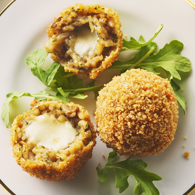 Arancini aux champignons et au fromage