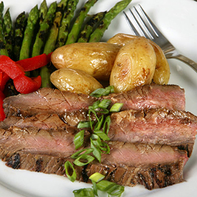 Bavette de boeuf marinée à l'échalotes