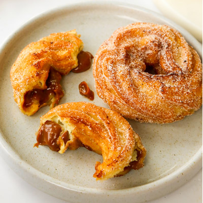 Dulce de Leche Stuffed Churro Donuts