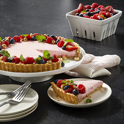 Tarte au gâteau au fromage aux petits fruits